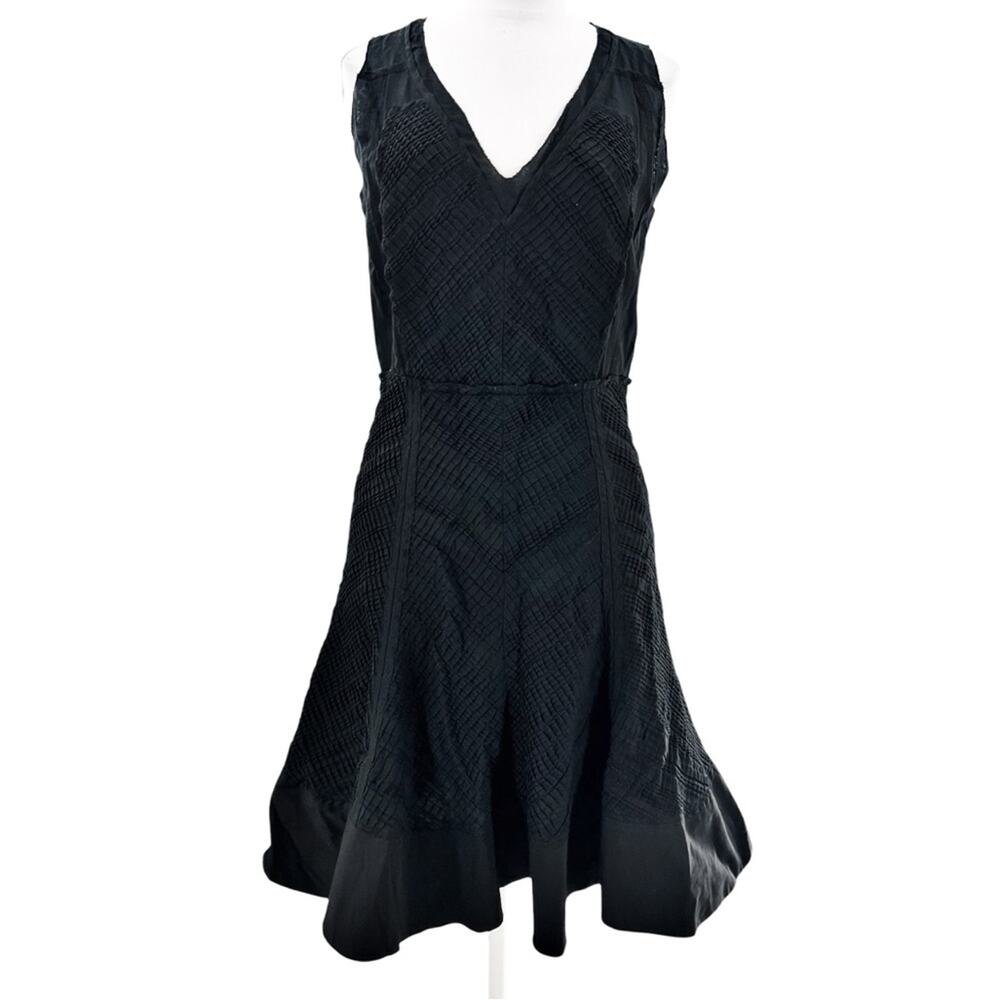 Derek Lam black texturized dress sz 4